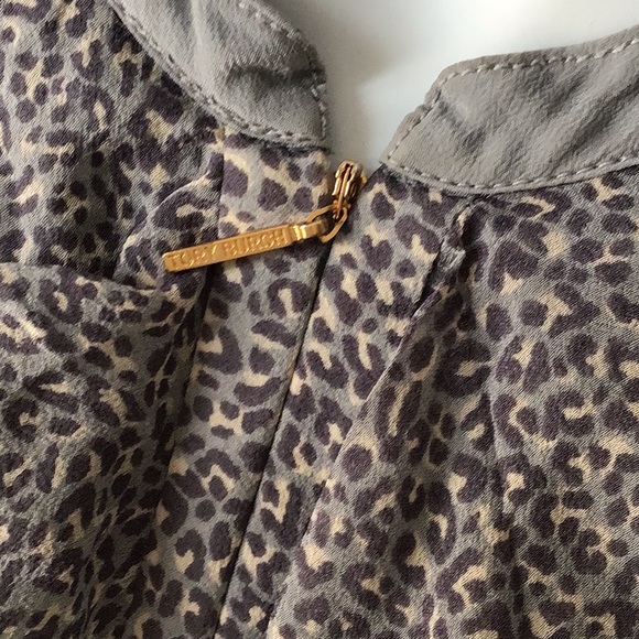 Tory Burch Silk Leopard Print Ruffle Front Blouse with Camisole - Picture 12 of 16
